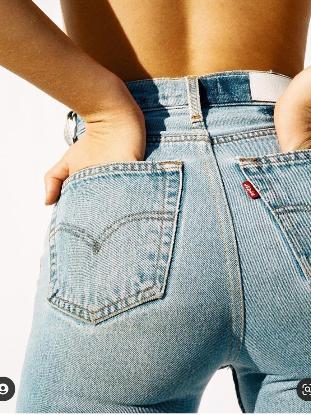 RE/DONE x Levi's High Rise Ankle Crop Jeans 25